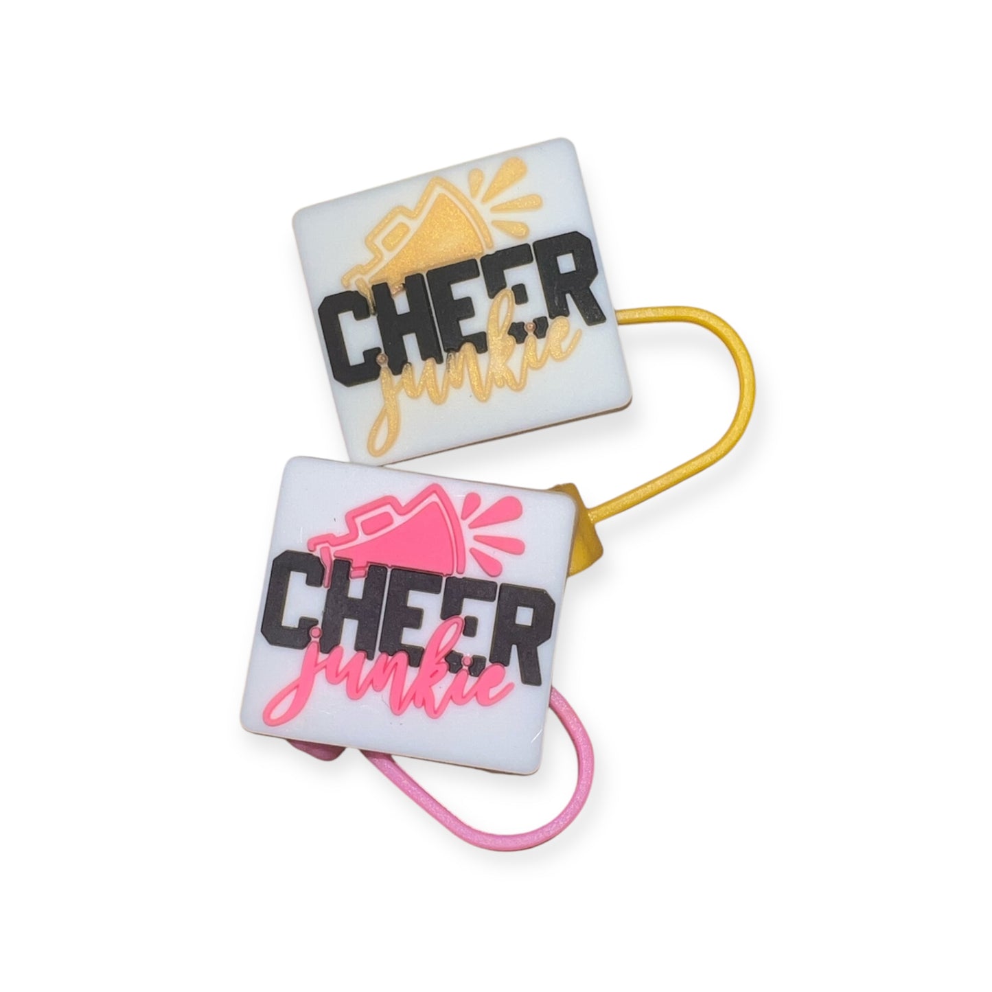'Cheer Junkie' Straw Topper