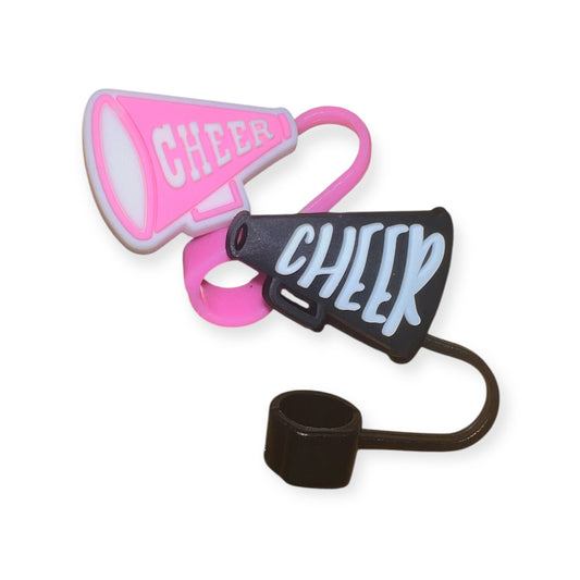 'Cheer' Megaphone Straw Topper