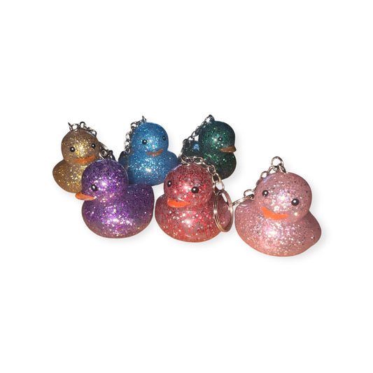 Glitter Duck Keyring