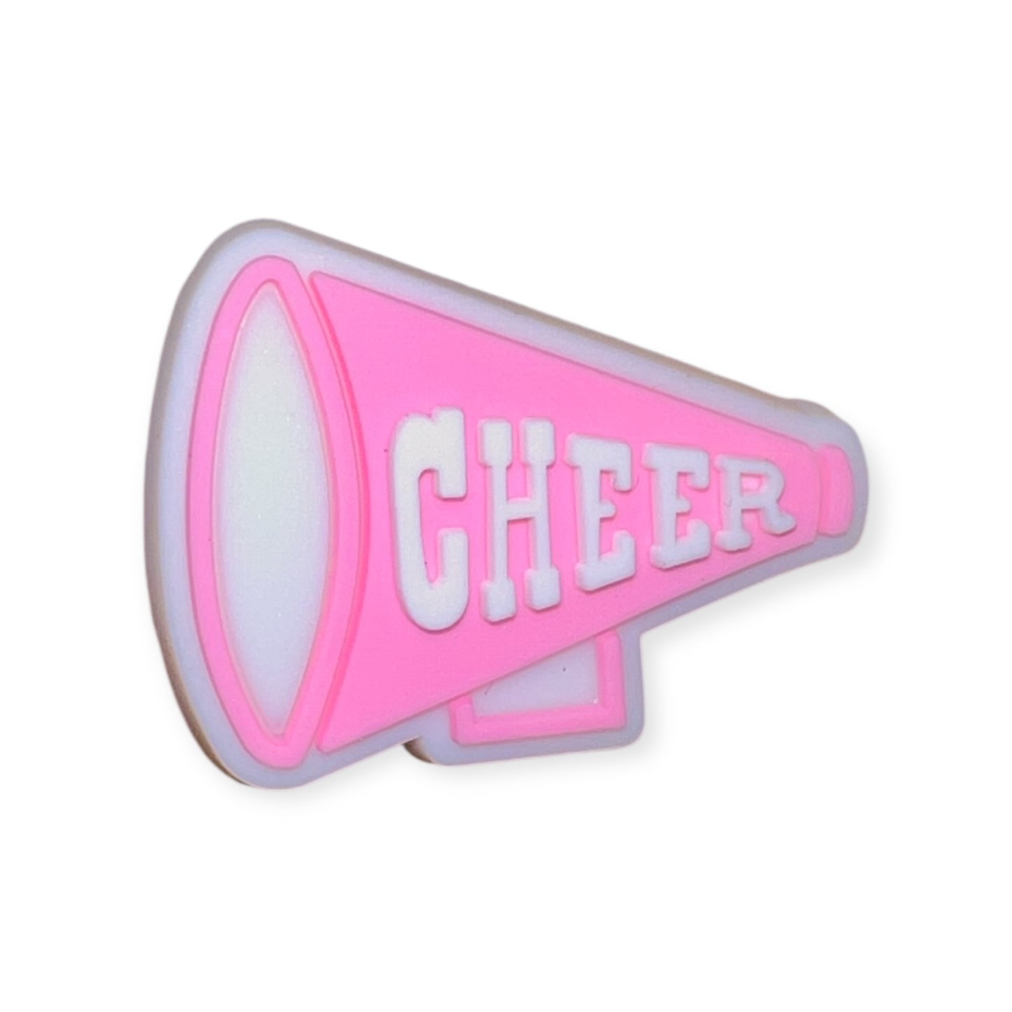 'Cheer' Megaphone Croc Charm
