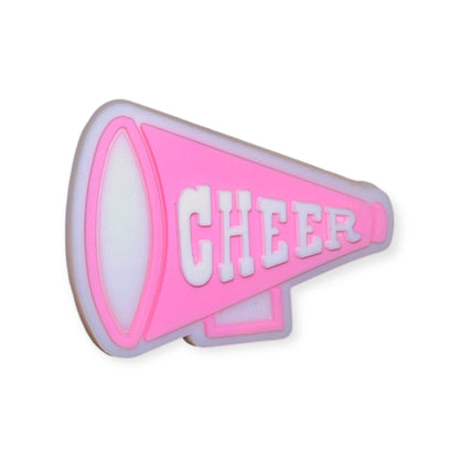 'Cheer' Megaphone Croc Charm