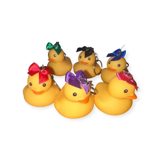 Lucky Duck with a Bow Keyring