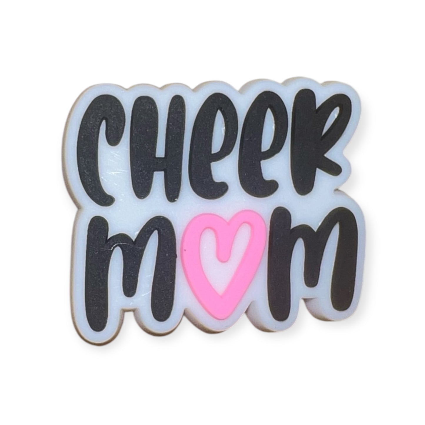 'Cheer Mum' with heart Croc Charm