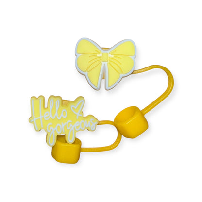 Bow/Hello Gorgeous Straw Topper