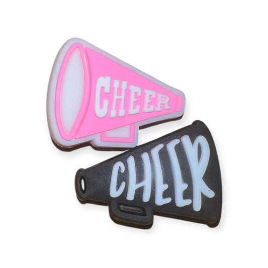 'Cheer' Megaphone Croc Charm