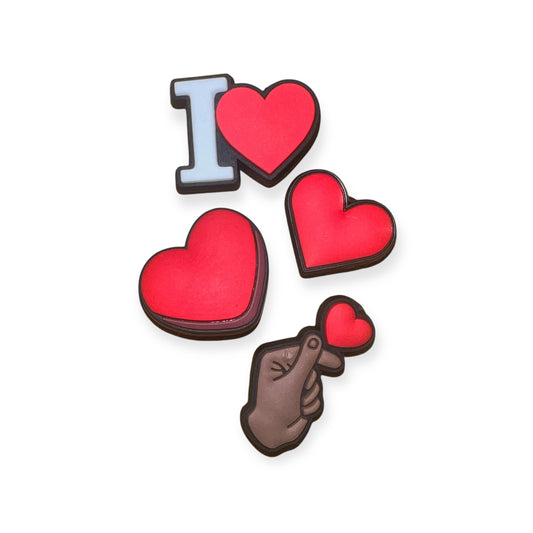 Hearts Croc Charm