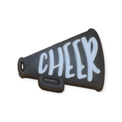 'Cheer' Megaphone Croc Charm