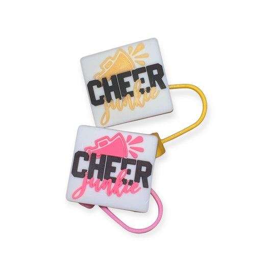 'Cheer Junkie' Straw Topper