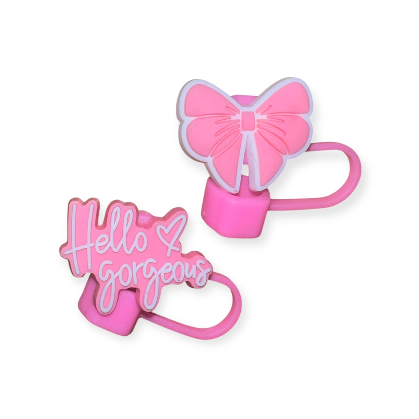 Bow/Hello Gorgeous Straw Topper
