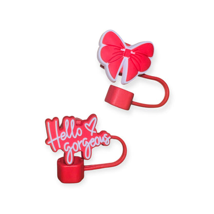 Bow/Hello Gorgeous Straw Topper