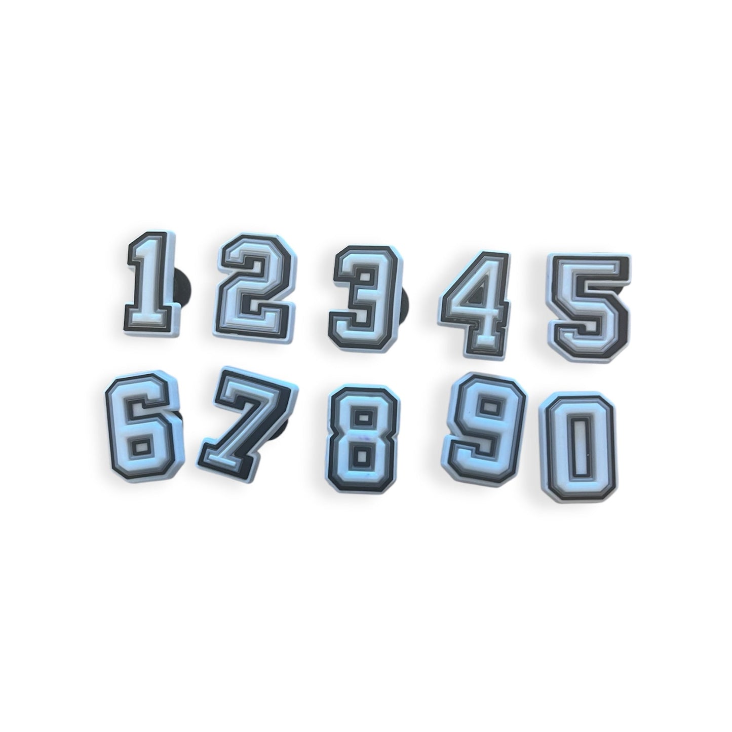 Number Croc Charms