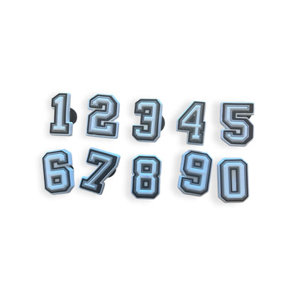 Number Croc Charms