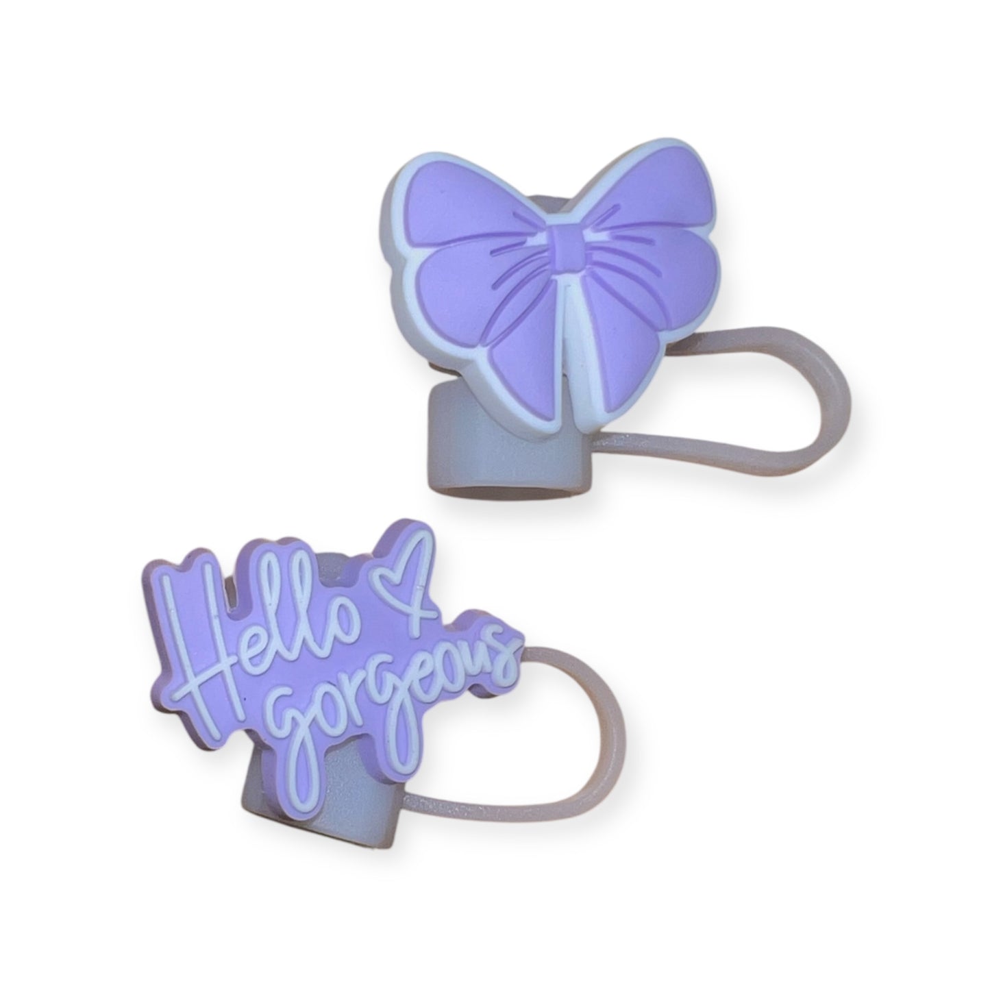 Bow/Hello Gorgeous Straw Topper