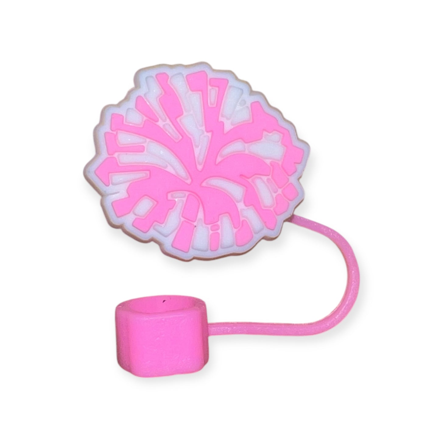 Pink Pom Straw Topper